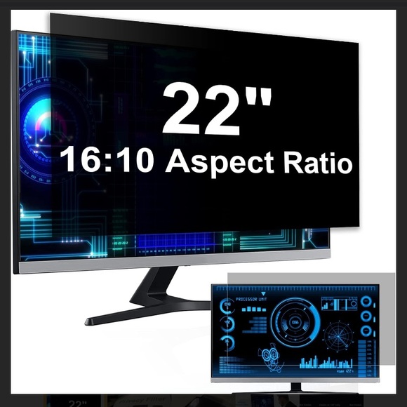 22” privacy filter 22"
16:10 Aspect Ratio computer desktop monitor screen - Picture 9 of 10